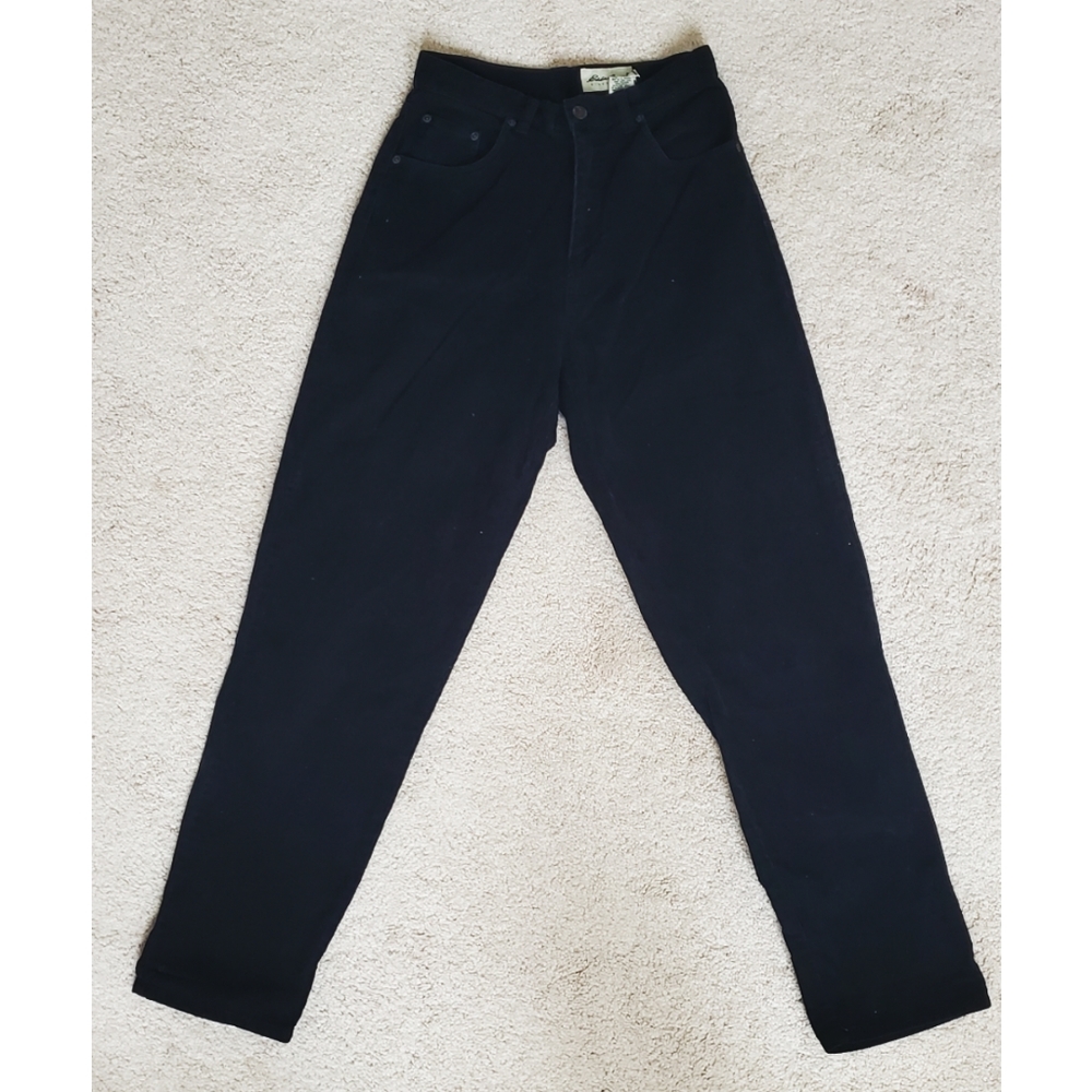 Vintage Eddie Bauer Corduroy Pants Mom Jeans Black Size 6 90s
